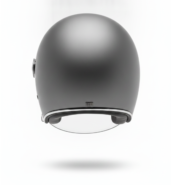 Gray Open Face Classic Helmet