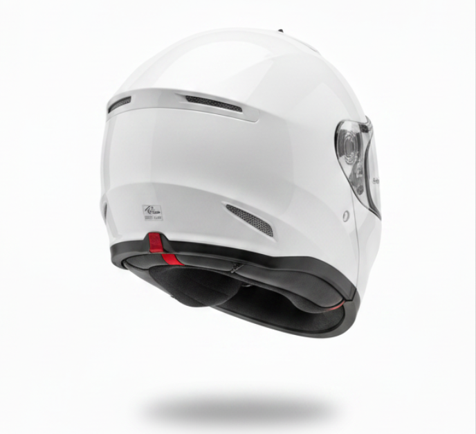 White Modular Dual Visor Helmet