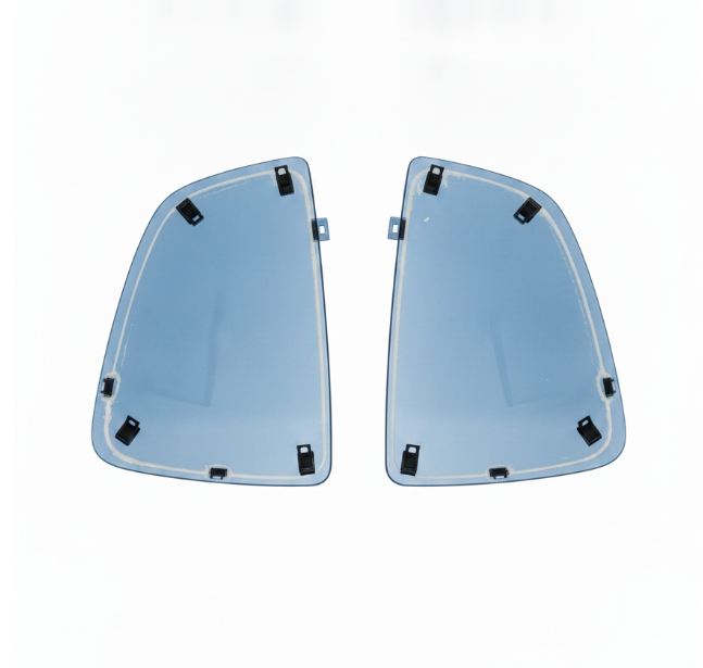 Blue Tint Side Mirror Glass Set