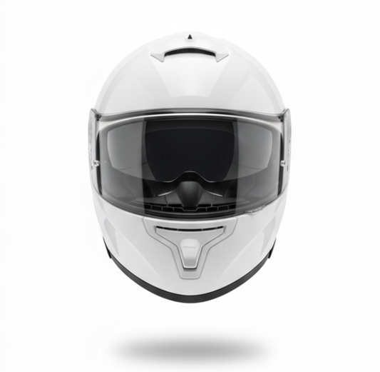White Modular Dual Visor Helmet