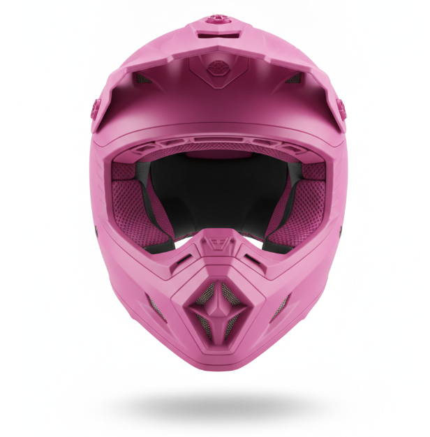 Pink Motocross Goggle Ready Helmet
