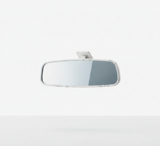 White Anti Glare Rearview Mirror Panel